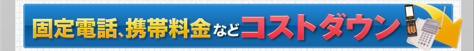 固定電話、携帯料金などコストダウン